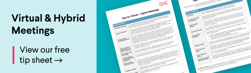 Best Practices for Leading Effective and Engaging Hybrid Meetings - virtual and hybrid meetings callout