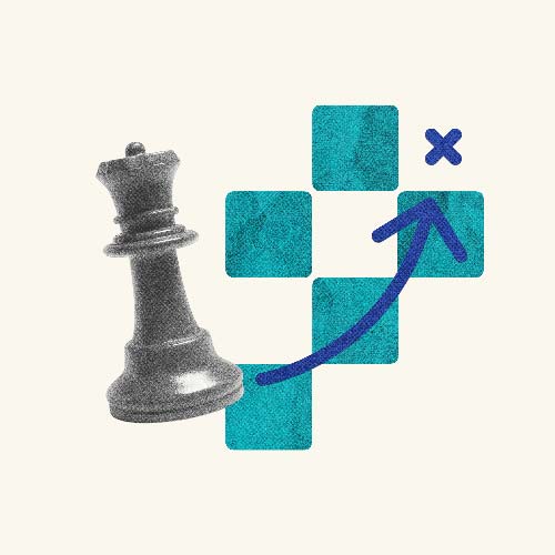 strategic thinking teal sand