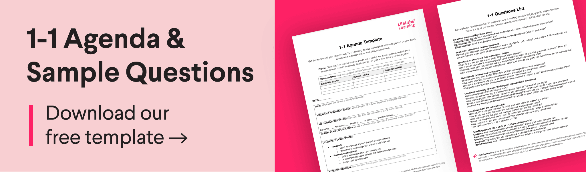 Maximize Your One-to-One Meetings: Agenda Template and Questions for Success [free download] - one on one agenda and questions callout