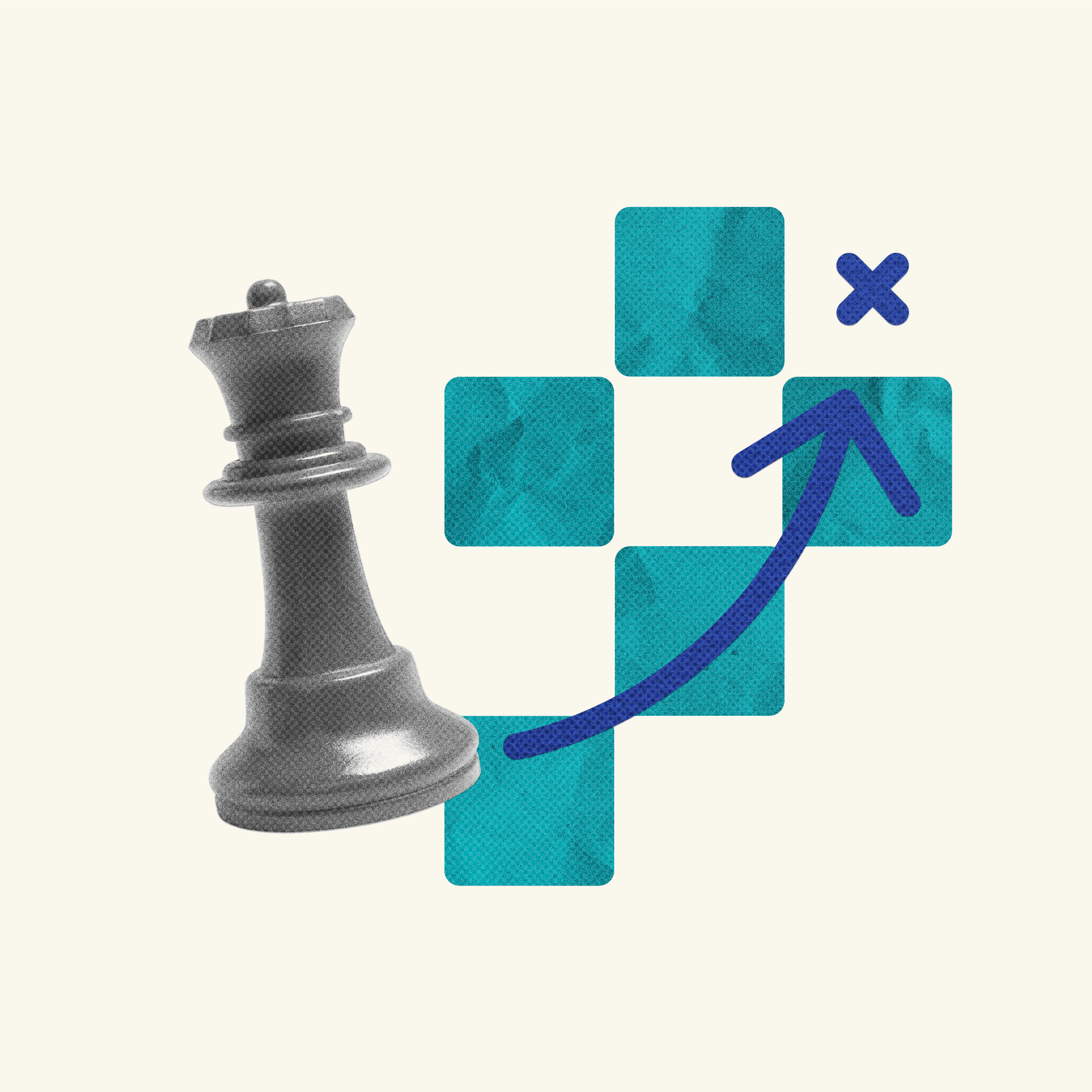 strategic thinking teal sand